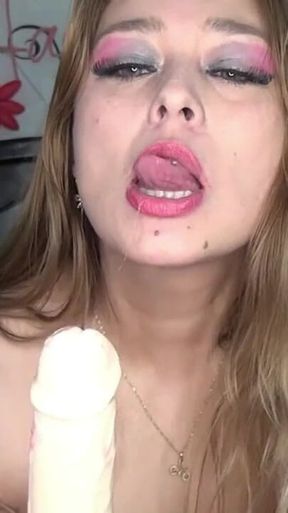 Deep Throat to Several Super Long Toys