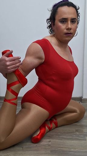 Ballet in red: Stretching, Flexibility and a vibrator