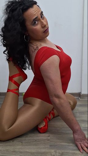 Ballet in red: Stretching, Flexibility and a vibrator