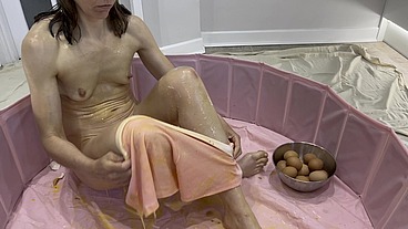 30 Egg sploshing, orgasm, shower and more (WAM, Wet and Messy)