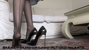 Exciting New Seamed Stockings and Metal-Heeled High Heels – JOI with Lady Victoria Valente