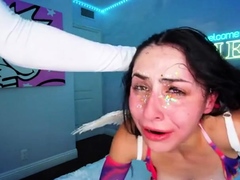 Fucked up cunt loves being face punched &amp; slapped