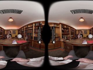 VR Bangers: Blond Teen Rides a Biggest Rod in the College Principal’s Office - VR Porn