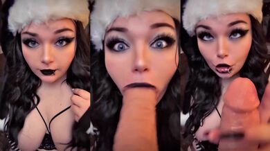 Fat goth whore sucks big dick 4 loads Xmas POV sloppy solo BBW