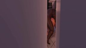 Tifa's Dark Heaven. Cuckold Hides in Closet Jerks off Watch His Girl's Pussy Getting Stretched by the BBC of His Boss Ep. 44