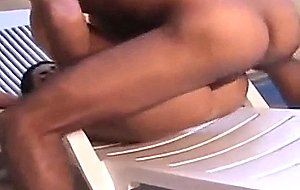 Interracial rimming with a skilful tgirl