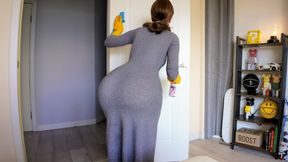 Step Mom accidentally caught Step Son with boner while morning cleaning