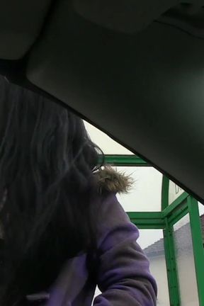 Lucia Love gets naked in a car and pisses outdoor