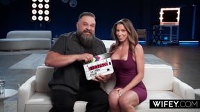 Sexy MILF with big boobs enjoys her anal BBC pounding while her hubby watches her squirting in shame