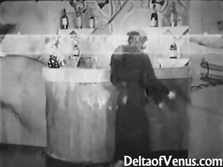 DELTAOFVENUS - Antique Porn 1930s - FFM Three-Some - Nudist Bar