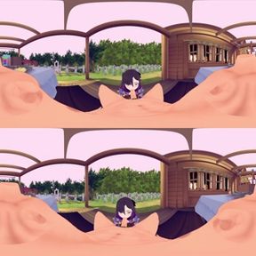 [VR 360 4K] Mona Genshin Impact blowjob and standing