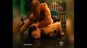 German piss and cum drenches sluts in extreme bukkake scene