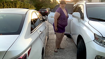 SSBBW Hot Blonde Milf Twerking Big Booty &amp_ Playing With Tits Publicly Outside, (Blowjob Cumshot)