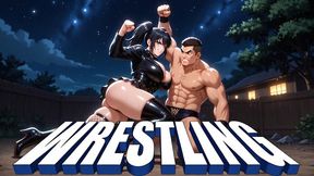 Mixed Wrestling Orgasms: Twist Arm & Scissor Head, Pin Beg & Grass Deep Slam Fuck