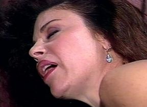 Classy brunette babe gets pussy licked and destroyed by hard dick