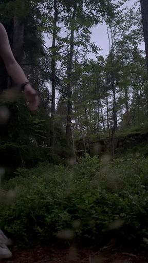 Cumming outside in the rain