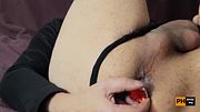 Lazy Night Submissive Anal Butt Play With New Toys