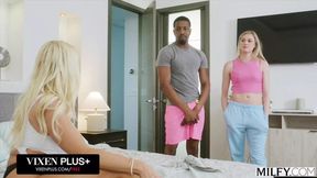 VIXENPLUS Teacher licks her student's penis&#x1F32D; in steamy trio