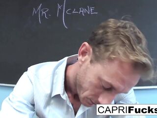 2 sexy students screw their teacher in detention