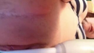 massaging my leaky pussy with a toothbrush