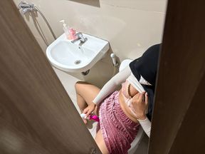 My Stepmom Gets Caught Manstruationing In The Bathroom Until She Squirts