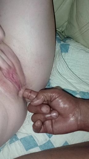 Finger in her ass