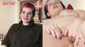 Klara's dark hand strokes her curvy butt&#x1F351; with intense desire