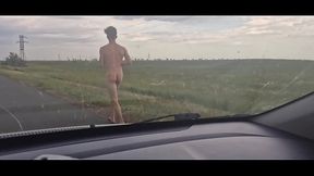 Naked athlete on the track, I fucked a beautiful ass to cum!