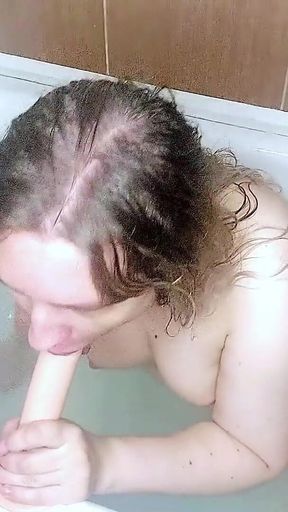 Play with Dildo in the Shower