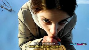 outdoor blowjob by stepsister russian is my favorite