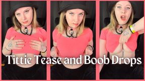 Tittie Tease and Boob Drops - Dessa Cado - Natural Boobs - Tattoos and Piercings - Teasing