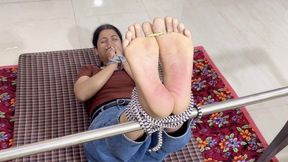 Premium Indian Bastinado Session – Hands & Feet Restrained | Desi Wife Under Strict Rules – Extended Foot Discipline