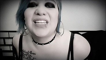 Jerk Your Small Dick For Big Titty Goth Girl - cum countdown sph femdom Kyra Hellfire