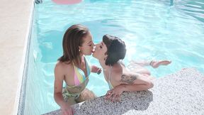 polly petrova and candy crush get fucked  deep in the ass after fucking each other in the pool. (balls deep anal, atogm