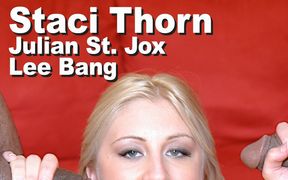 Staci Thorn & Lee Bang & Julian St. Jox: double penetration, A2M, facial