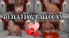 Deflating and popping balloons: Valentine's Day special
