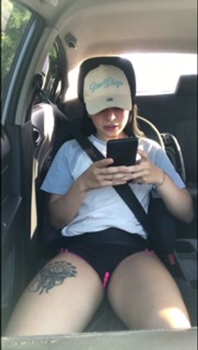 Flatbed driver encourages me to masturbate in his car