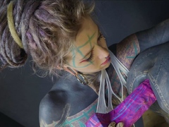 Trans Lily Lu likes to be a good sissy for Anuskatzz