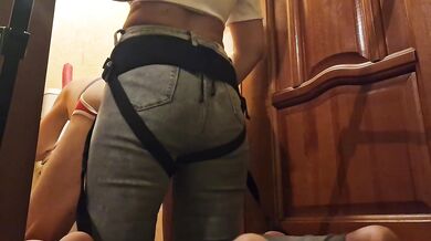 pegs slave in the toilet for ultimate humiliation