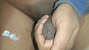Handjob Bathroom Big Desi Cock