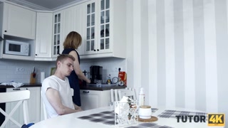 TUTOR4K. Mature teacher dresses too how outfit and came to angry student