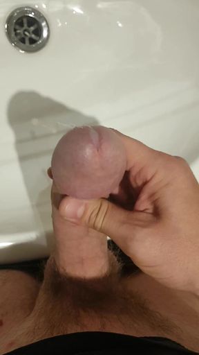 Jerk off quickly in the bathroom - was very hot at the party