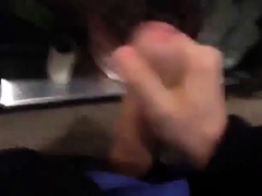 Risky Jerk Off at Work Cumming at the Bar