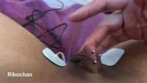 Rikochan in Big Clit Electrostim