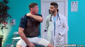 Hot Big Dick Jock In Pain & Daddy Doctor Has The Cure