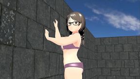 【Kyo】 Animation plump girl playing tennis .【tits】