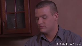 Gay Roman Todd sticks his swollen dick into Brandon Wildes tight ass