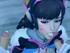 Lovely DVa Gets a Huge Cock in Her Little Mouth