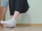 Your classmate takes off sweaty socks with dirty talk