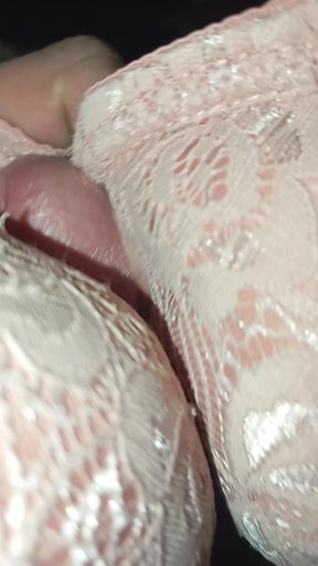 Cumming on my stepaunt&amp;#039;s bra and jerking off my huge cock